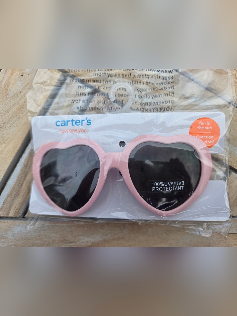 Carter's New Light Pink Heart-Shaped Toddler Sunglasses